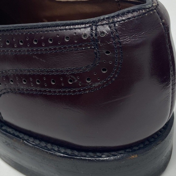 Allen Edmonds Townley Burgundy Leather Wingtip Dress Shoe 4777 Size‎ 9 - Picture 11 of 12